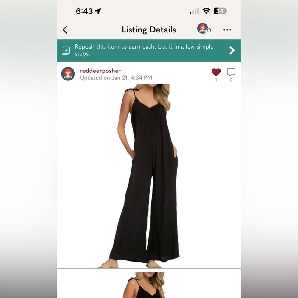 NWT Elan Cover-Up Jumpsuit